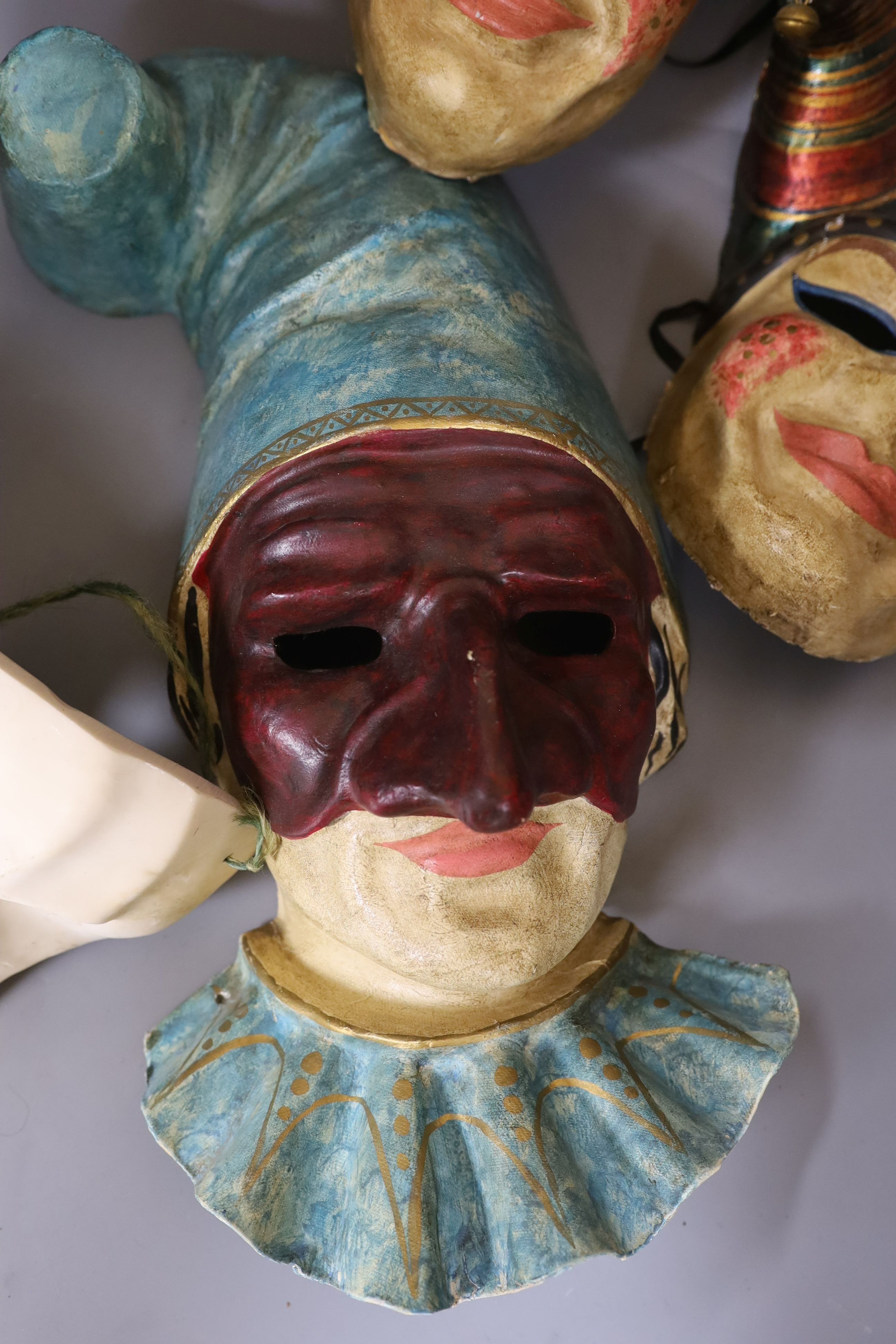 Five Venetian festive face masks